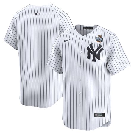 Men's New York Yankees Nike White 2024 World Series Home Limited Jersey