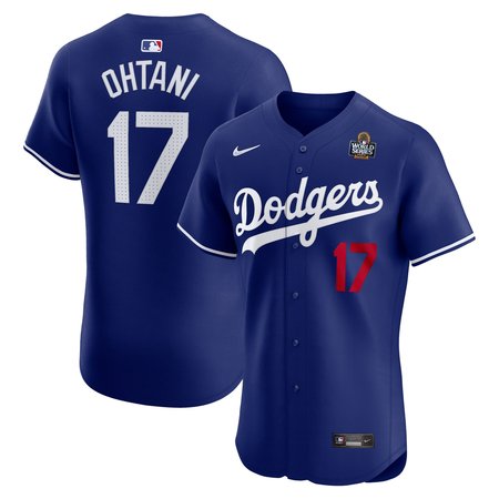 Men's Los Angeles Dodgers Shohei Ohtani Nike Royal 2024 World Series Alternate Elite Player Jersey