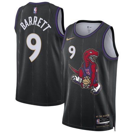 Unisex Toronto Raptors RJ Barrett Nike Black 2024/25 Swingman Player Jersey - City Edition