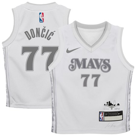 Toddler Dallas Mavericks Luka Don?i? Nike White 2024/25 Swingman Player Jersey - City Edition