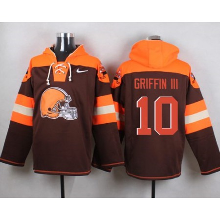 Browns #10 Robert Griffin III Brown Player Pullover NFL Hoodie