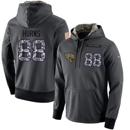 NFL Men's Jacksonville Jaguars #88 Allen Hurns Stitched Black Anthracite Salute to Service Player Performance Hoodie