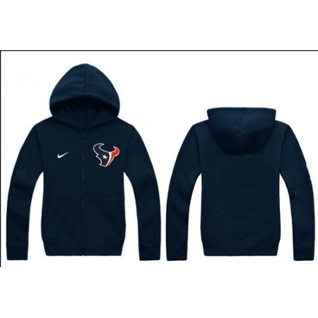 Nike Houston Texans Authentic Logo Hoodie Navy Blue