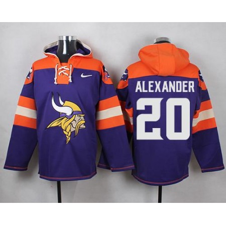 Nike Vikings #20 Mackensie Alexander Purple Player Pullover NFL Hoodie