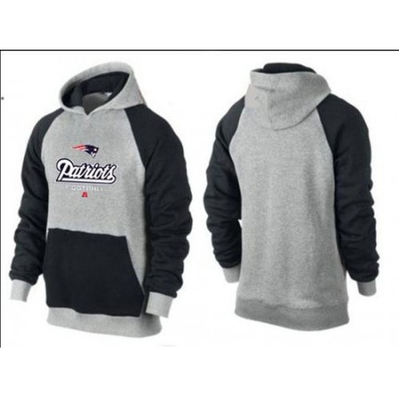 New England Patriots Critical Victory Pullover Hoodie Grey & Blue