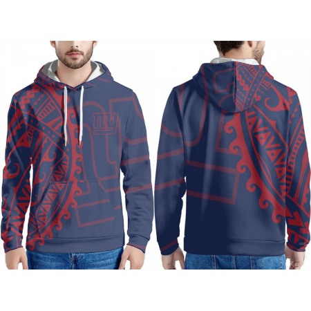 Men's New York Giants Navy/Red Pullover Hoodie