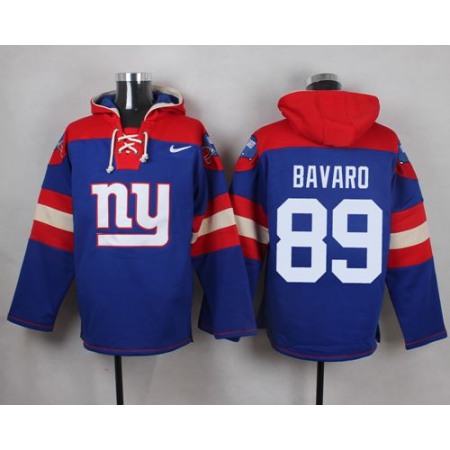 Giants #89 Mark Bavaro Royal Blue Player Pullover NFL Hoodie