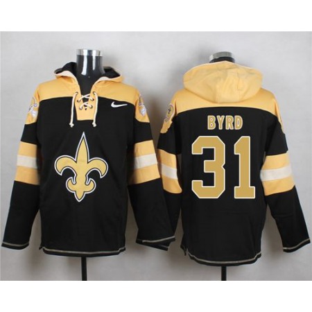 Nike Saints #31 Jairus Byrd Black Player Pullover NFL Hoodie