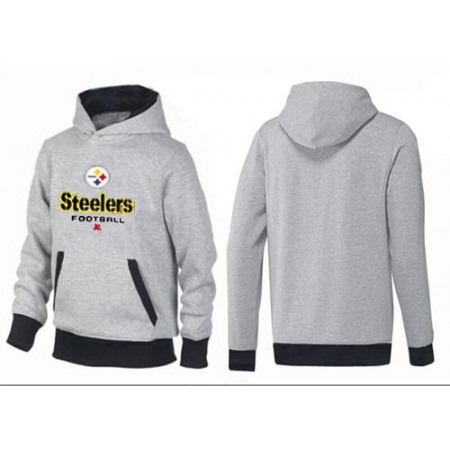 Pittsburgh Steelers Critical Victory Pullover Hoodie Grey & Black