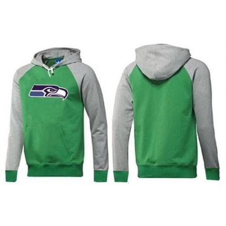 Seattle Seahawks Logo Pullover Hoodie Green & Grey