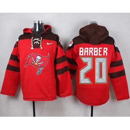 Nike Buccaneers #20 Ronde Barber Red Player Pullover NFL Hoodie