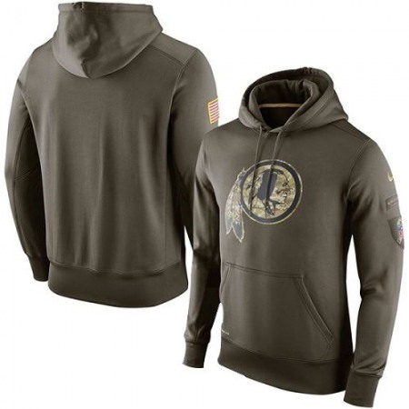 Men's Washington Redskins Olive Salute To Service KO Performance Hoodie