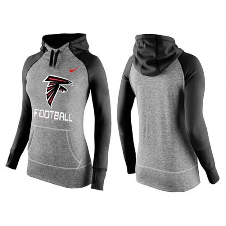 Women's Atlanta Falcons Performance Hoodie Grey & Black_1
