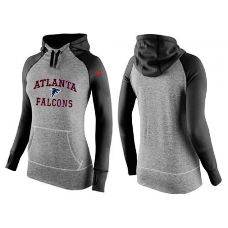 Women's Atlanta Falcons Performance Hoodie Grey & Black_2