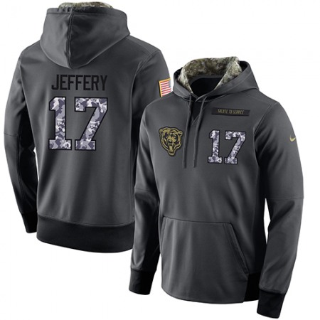 NFL Men's Chicago Bears #17 Alshon Jeffery Stitched Black Anthracite Salute to Service Player Performance Hoodie