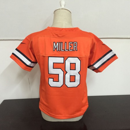 Toddler Denver Broncos #58 Von Miller Orange Stitched NFL Jersey