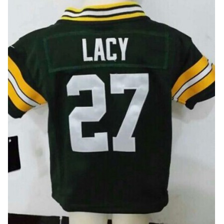 Toddler Packers #27 Eddie Lacy Green Team Color Stitched NFL Elite Jersey