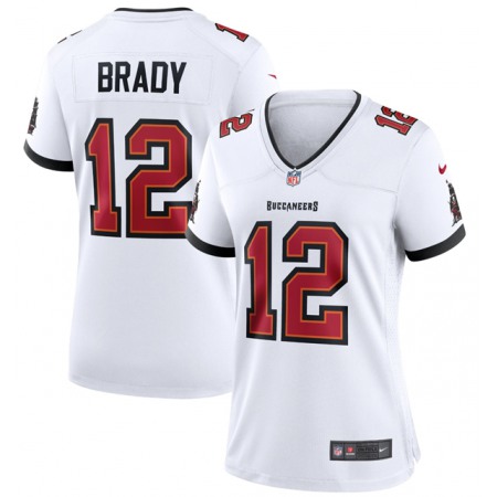 Women's Tampa Bay Buccaneers #12 Tom Brady White 2021 Super Bowl LV Limited Stitched Jersey(Run Small)