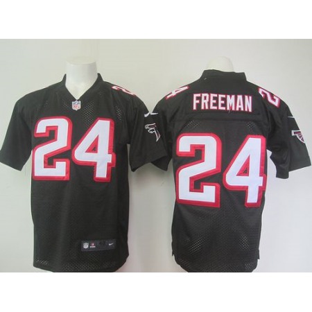 Falcons #24 Devonta Freeman Black Alternate Men's Stitched NFL Elite Jersey