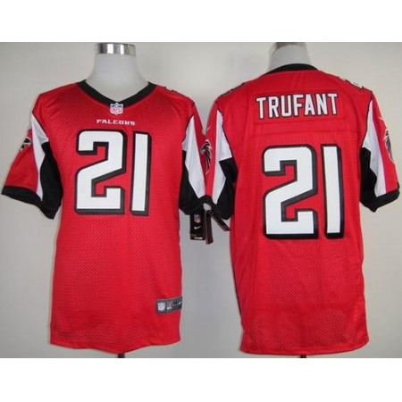 Falcons #21 Desmond Trufant Red Team Color Men's Stitched NFL Elite Jersey