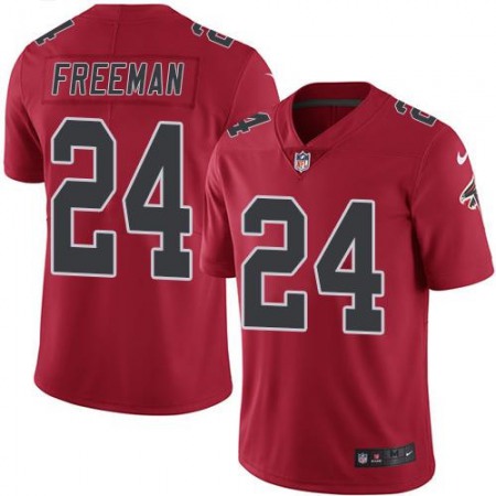 Falcons #24 Devonta Freeman Red Men's Stitched NFL Limited Rush Jersey