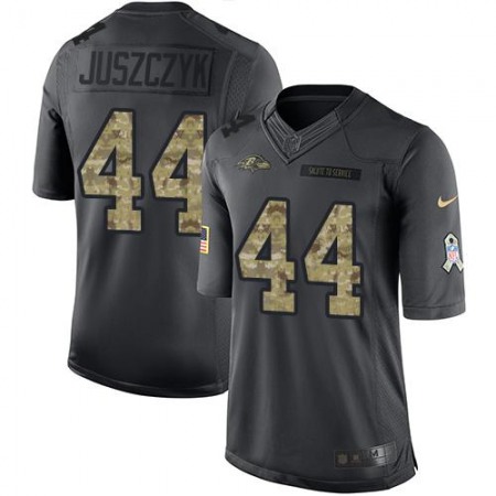 Ravens #44 Kyle Juszczyk Black Men's Stitched NFL Limited 2016 Salute to Service Jersey