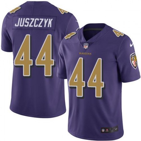 Ravens #44 Kyle Juszczyk Purple Men's Stitched NFL Limited Rush Jersey