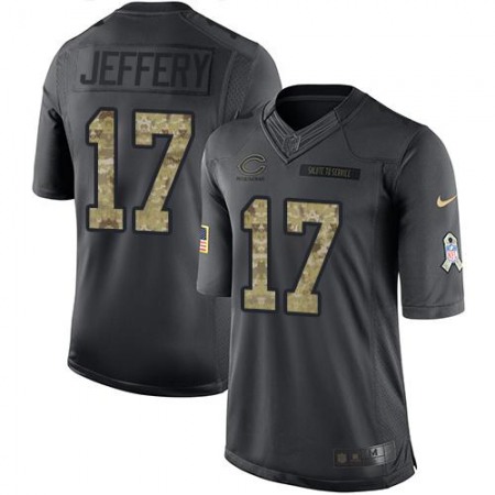 Bears #17 Alshon Jeffery Black Men's Stitched NFL Limited 2016 Salute to Service Jersey