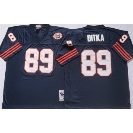 Men's Chicago Bears #89 DITKA Navy Limited Stitched Jersey