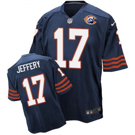 Bears #17 Alshon Jeffery Navy Blue Throwback Men's Stitched NFL Elite Jersey