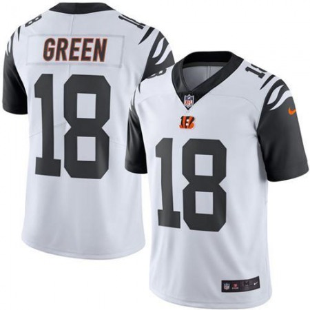 Men's Bengals #18 A.J. Green White Limited Rush Stitched NFL Jersey