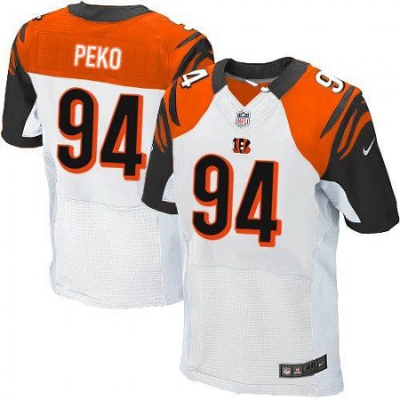 Nike Bengals #94 Domata Peko White Men's Stitched NFL Elite Jersey