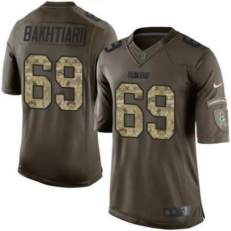 Packers #69 David Bakhtiari Green Men's Stitched NFL Limited Salute To Service Jersey