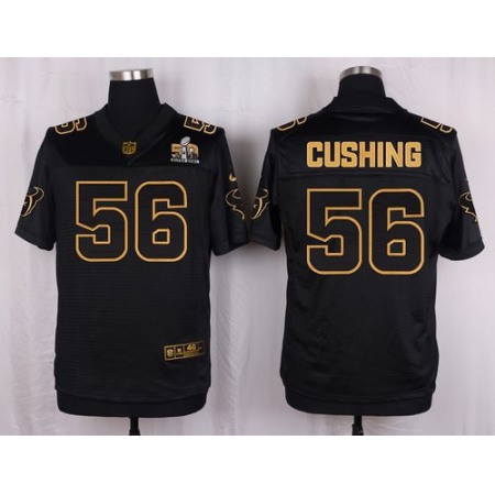 Texans #56 Brian Cushing Black Men's Stitched NFL Elite Pro Line Gold Collection Jersey