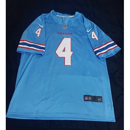 Men's Houston Texans #4 Deshaun Watson Blue Limited Stitched NFL Jersey