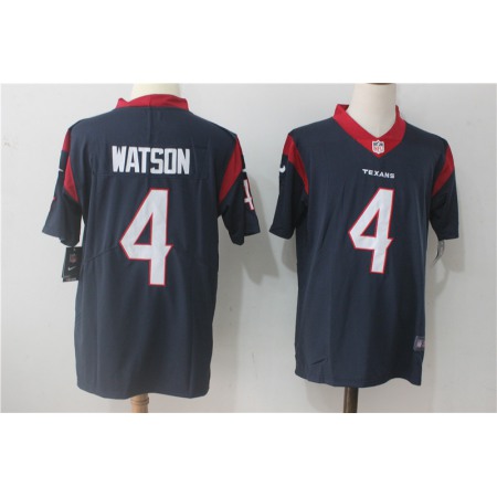 Men's Houston Texans #4 Deshaun Watson Navy Blue Team Color Stitched NFL Vapor Untouchable Limited Jersey