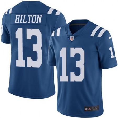 Colts #13 T.Y. Hilton Royal Blue Men's Stitched NFL Limited Rush Jersey