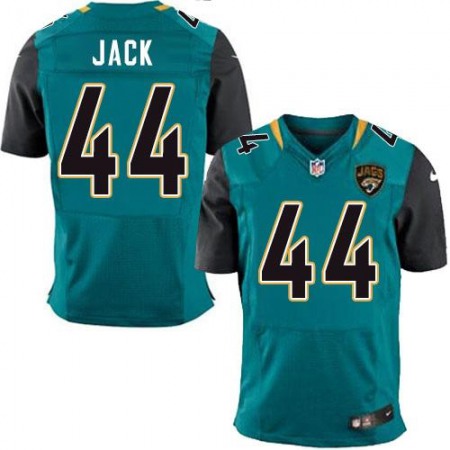 Jaguars #44 Myles Jack Teal Green Team Color Men's Stitched NFL Elite Jersey