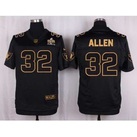 Raiders #32 Marcus Allen Black Men's Stitched NFL Elite Pro Line Gold Collection Jersey