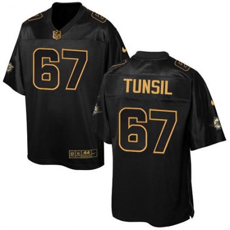 Dolphins #67 Laremy Tunsil Black Men's Stitched NFL Elite Pro Line Gold Collection Jersey