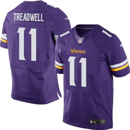 Vikings #11 Laquon Treadwell Purple Team Color Men's Stitched NFL Elite Jersey
