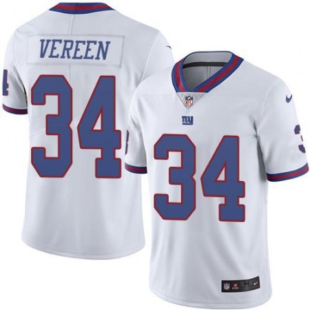 Giants #34 Shane Vereen White Men's Stitched NFL Limited Rush Jersey