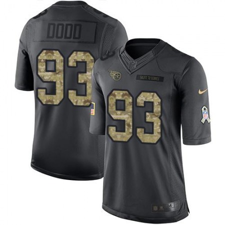 Titans #93 Kevin Dodd Black Men's Stitched NFL Limited 2016 Salute To Service Jersey