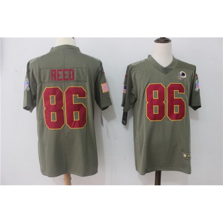 Men's Washington Redskins #86 Jordan Reed Olive Salute To Service Limited Stitched NFL Jersey