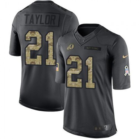 Redskins #21 Sean Taylor Black Men's Stitched NFL Limited 2016 Salute to Service Jersey