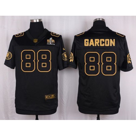 Redskins #88 Pierre Garcon Black Men's Stitched NFL Elite Pro Line Gold Collection Jersey