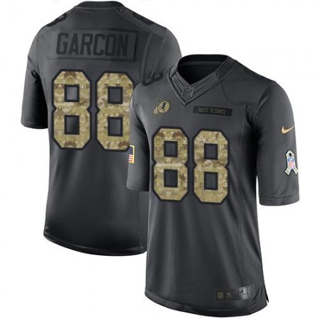Redskins #88 Pierre Garcon Black Men's Stitched NFL Limited 2016 Salute to Service Jersey