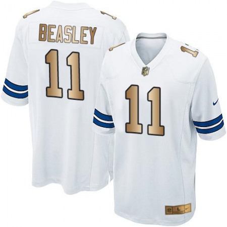 Cowboys #11 Cole Beasley White Youth Stitched NFL Elite Gold Jersey