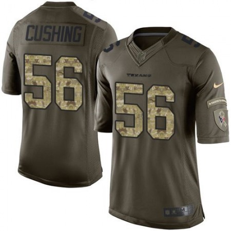 Texans #56 Brian Cushing Green Youth Stitched NFL Limited Salute to Service Jersey
