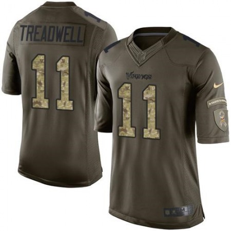 Vikings #11 Laquon Treadwell Green Youth Stitched NFL Limited Salute to Service Jersey
